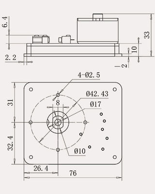 Torque 9NM Slowly Open Zone Valve Motor DC3.6V Ball Valve Actuator