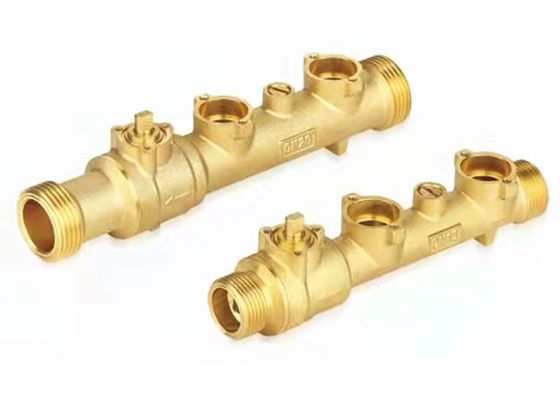 DC Motorized Valve Brass Ultrasonic Flow Meter Pipe Length 165mm