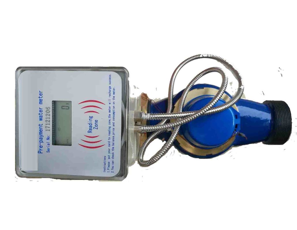 IC Card Prepaid Multi Jet Residential Flow Meter DN15 High Accuracy